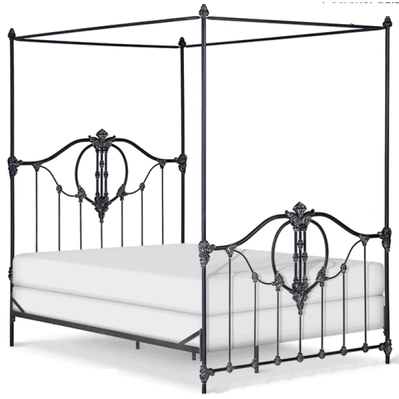 Queen - size mattresses for couples and standard bedroomsCorsican Iron Canopy Bed 41704 | Straight Canopy Bastia Bed Queen - size mattresses for couples and standard bedroomsCorsican Iron Canopy Bed 41704 | Straight Canopy Bastia Bed