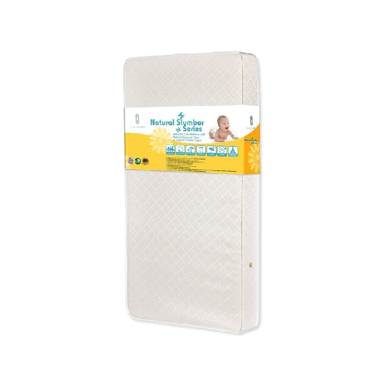 Organic cotton mattresses for a chemical - free sleep surfaceLA Baby Natural l Crib Mattress with Natural Coconut Fiber & Organic Cotton Layer Organic cotton mattresses for a chemical - free sleep surfaceLA Baby Natural l Crib Mattress with Natural Coconut Fiber & Organic Cotton Layer