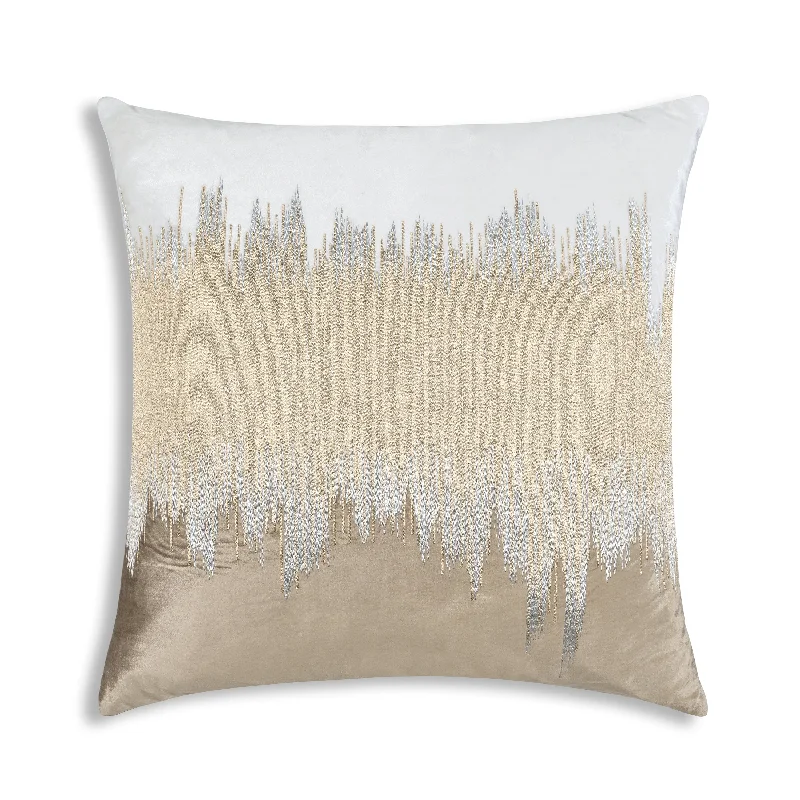 Plush Pillows for a Cozy BedMira Ivory Beige Velvet Pillow