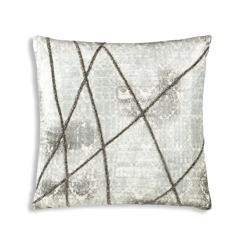 Back Support Pillows for Office ChairsLiam Grey And Aqua Printed Pillow