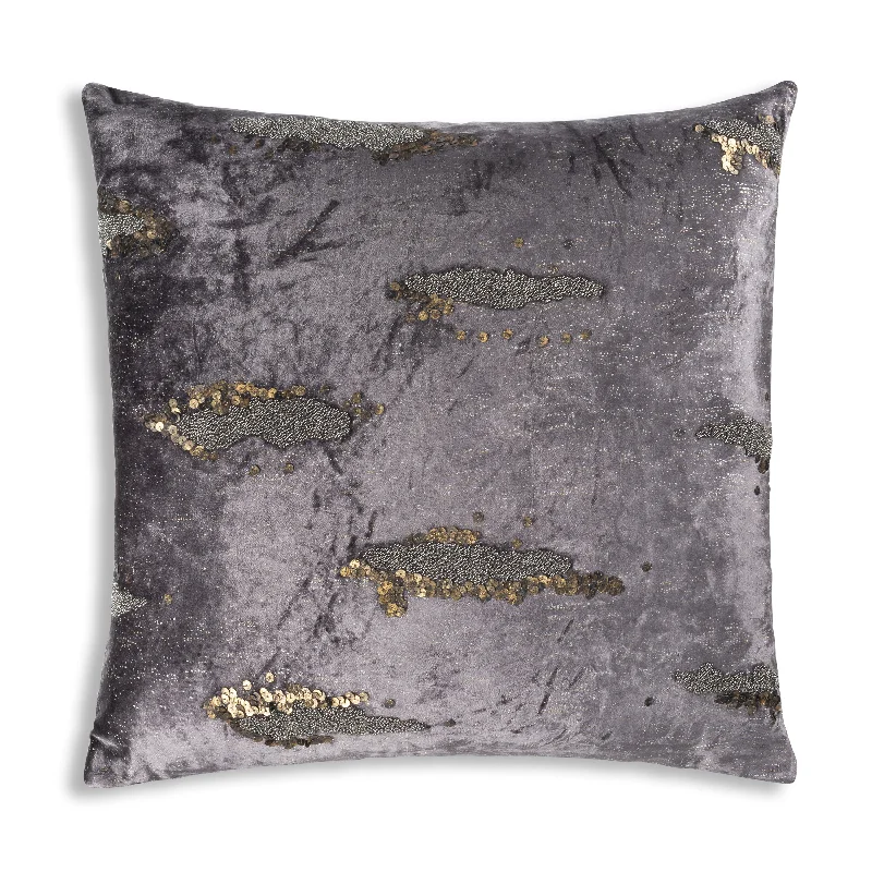 Feather Pillows for a Luxurious SleepRaina Charcoal Velvet Pillow