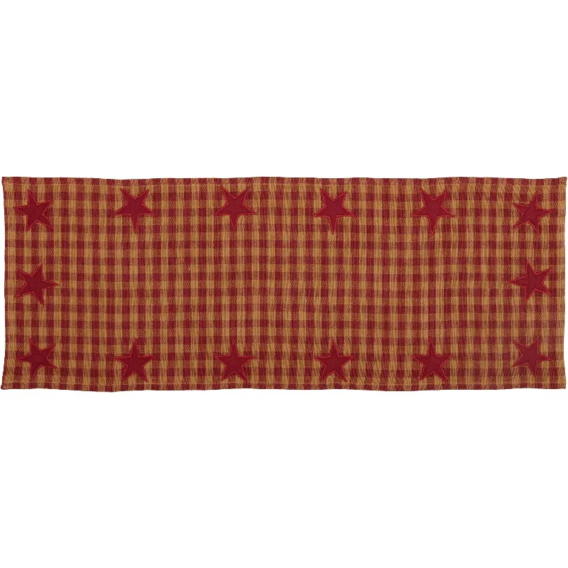 Burgundy Star Runner Woven 13x36