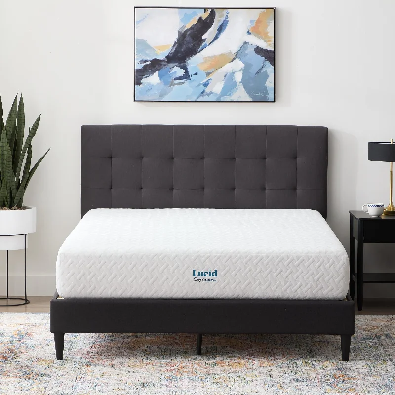 Wool - filled mattresses for natural insulation and moisture - wickingLUCID Comfort Collection Firm 10-inch Gel Memory Foam Mattress Wool - filled mattresses for natural insulation and moisture - wickingLUCID Comfort Collection Firm 10-inch Gel Memory Foam Mattress