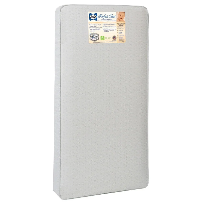 Wool - filled mattresses for natural insulation and moisture - wickingSealy Perfect Rest 150-coil Infant / Toddler Crib Mattress with Waterproof Cover - White Wool - filled mattresses for natural insulation and moisture - wickingSealy Perfect Rest 150-coil Infant / Toddler Crib Mattress with Waterproof Cover - White
