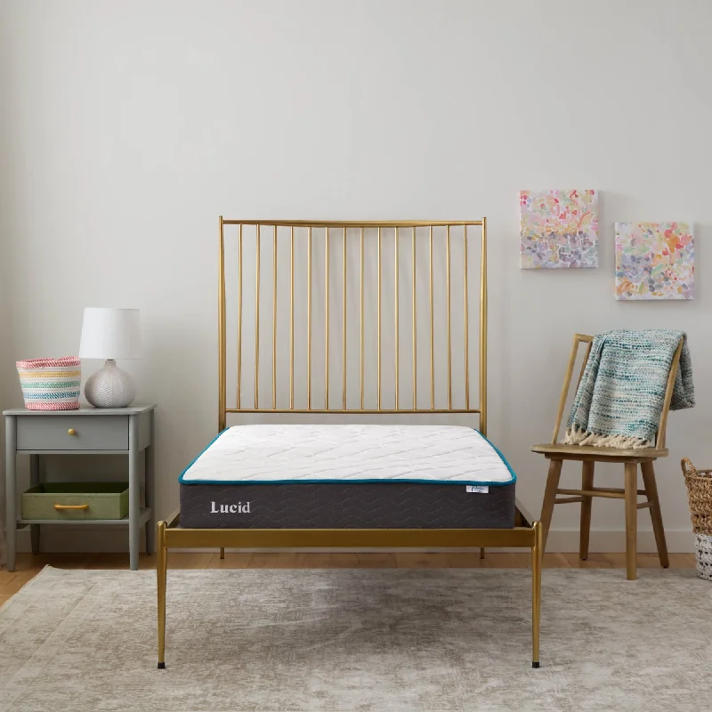 Memory foam mattresses for pressure relief and contouringLucid Comfort Collection 7 Inch Innerspring Mattress Firm Feel Memory foam mattresses for pressure relief and contouringLucid Comfort Collection 7 Inch Innerspring Mattress Firm Feel