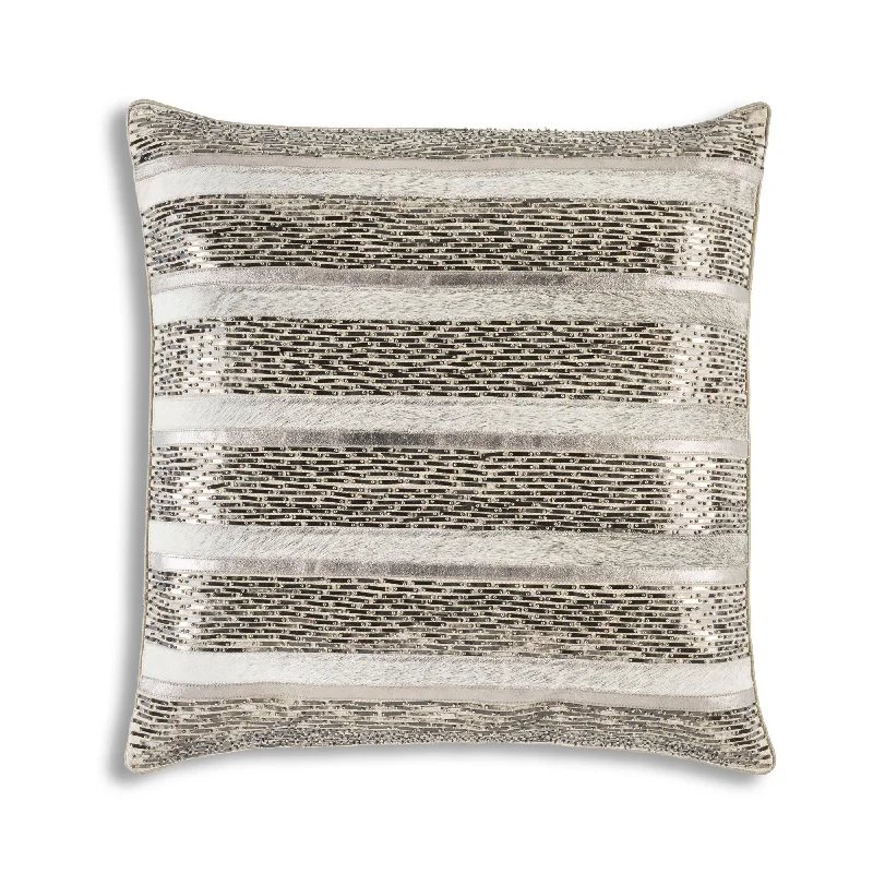 Soft and Fluffy Pillows for Bedroom ComfortAsh Silver Linen Pillow
