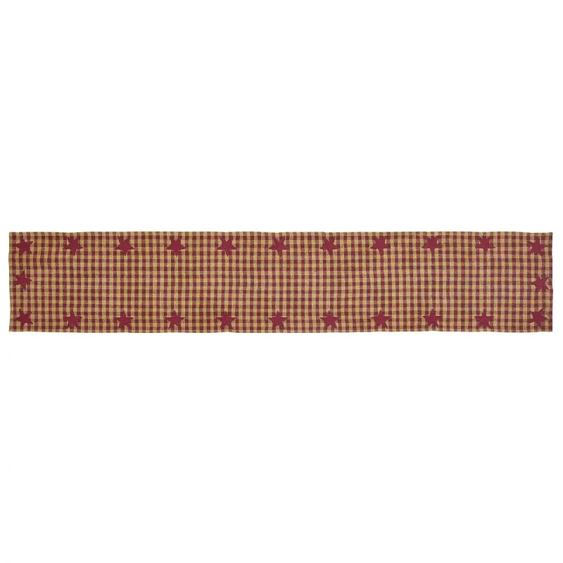 Burgundy Star Runner Woven 13x72