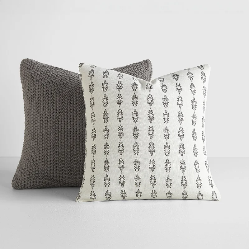 Pregnancy Pillows for Expectant Mothers2-Pack Seed Stitch Knit With Folk Leaves Décor Throw Pillows Pregnancy Pillows for Expectant Mothers2-Pack Seed Stitch Knit With Folk Leaves Décor Throw Pillows