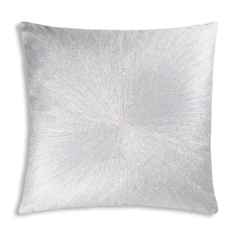 Cotton Pillows for Natural ComfortNim Aqua Silver Linen Pillow