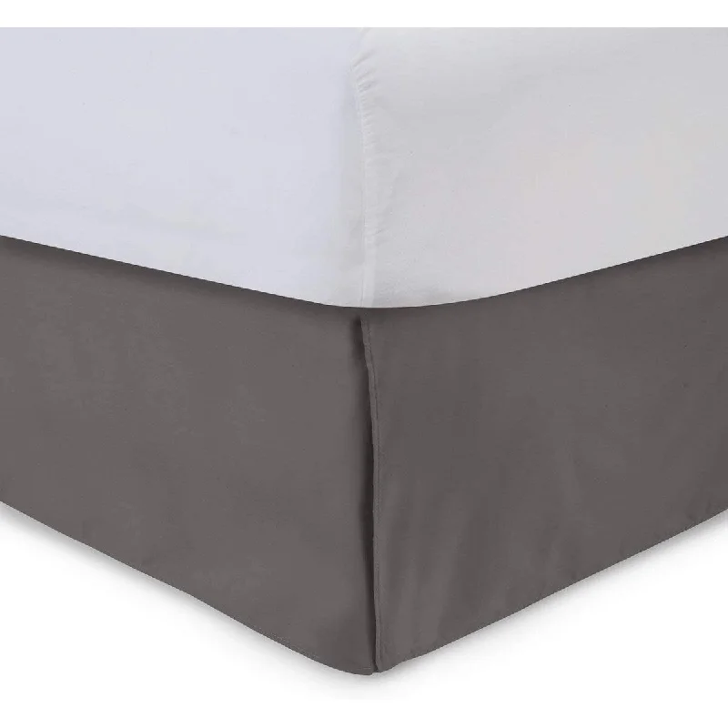Tailored Bedskirt with Split Corners -14 inch Drop, Grey, Twin XL