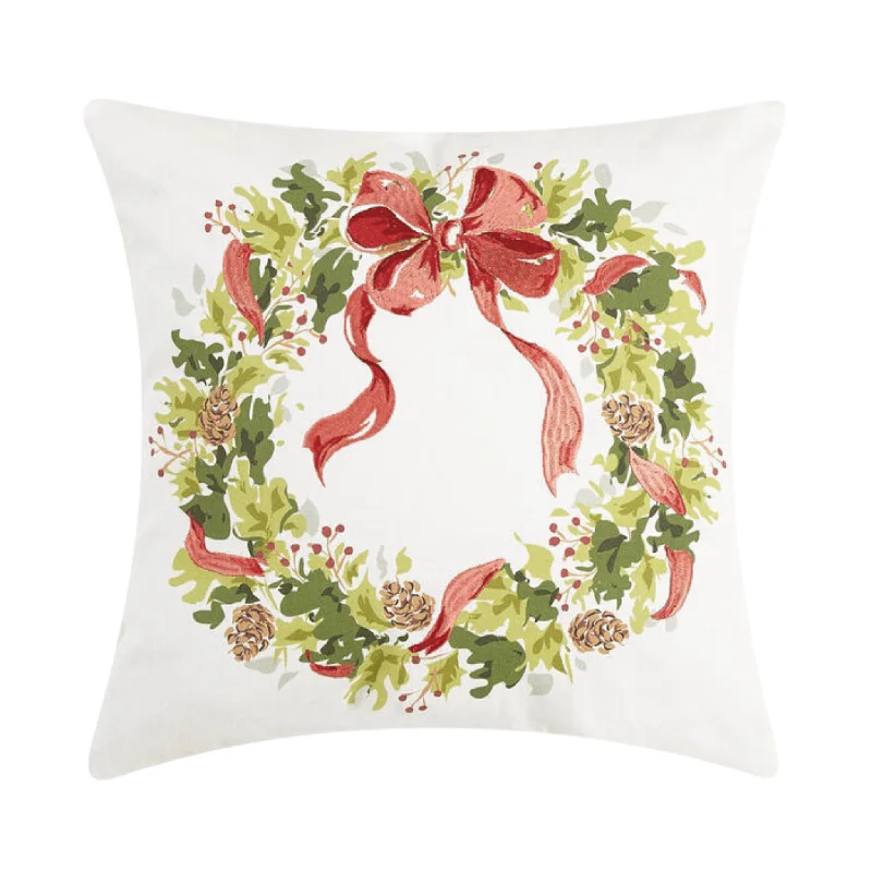 Pregnancy Pillows for Expectant MothersHolly Pinecone Wreath Printed & Embroidered Christmas Throw Pillow Pregnancy Pillows for Expectant MothersHolly Pinecone Wreath Printed & Embroidered Christmas Throw Pillow
