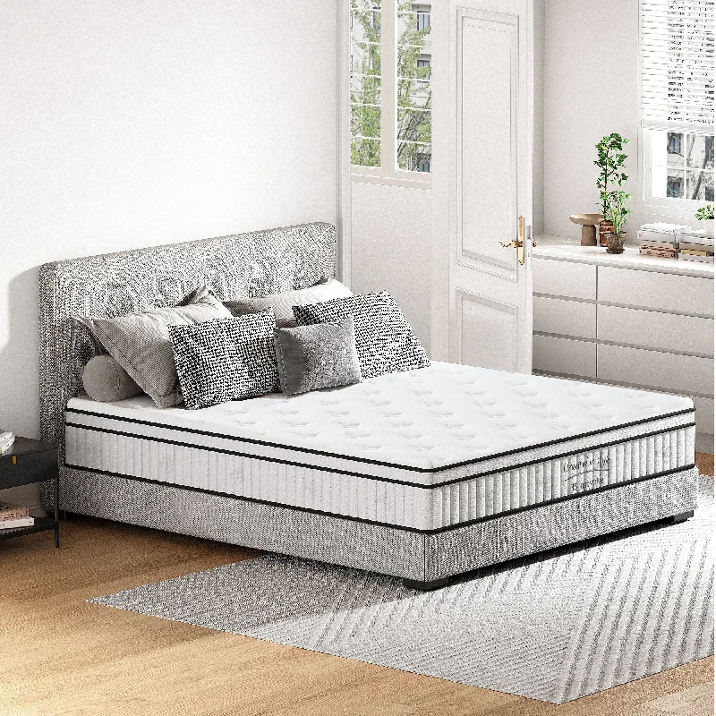 Bamboo - charcoal infused mattresses for odor absorptionSogesSleep 12 Inch Hybrid Mattress, Medium Firm Mattress Bamboo - charcoal infused mattresses for odor absorptionSogesSleep 12 Inch Hybrid Mattress, Medium Firm Mattress