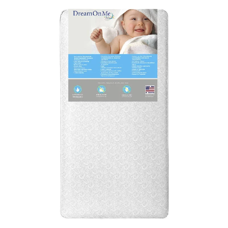 Gel - infused memory foam mattresses for cooler sleepDream On Me Slumberland 2-Sided Crib and Toddler 260 Coil Mattress - grey Gel - infused memory foam mattresses for cooler sleepDream On Me Slumberland 2-Sided Crib and Toddler 260 Coil Mattress - grey