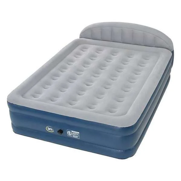 Natural latex and organic cotton blend mattressesSerta 18-inch Raised Queen Airbed with Headboard and External Pump Natural latex and organic cotton blend mattressesSerta 18-inch Raised Queen Airbed with Headboard and External Pump