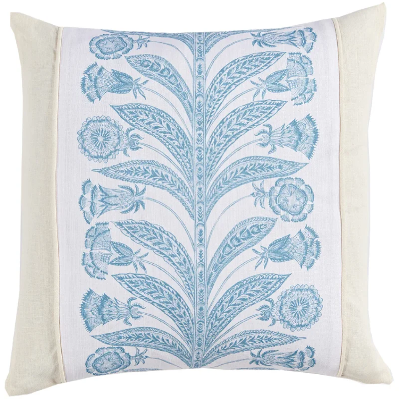 Square Pillows for Modern Home DecorThora Blue With Eggshell Linen Back Decorative Throw Pillow Square Pillows for Modern Home DecorThora Blue With Eggshell Linen Back Decorative Throw Pillow