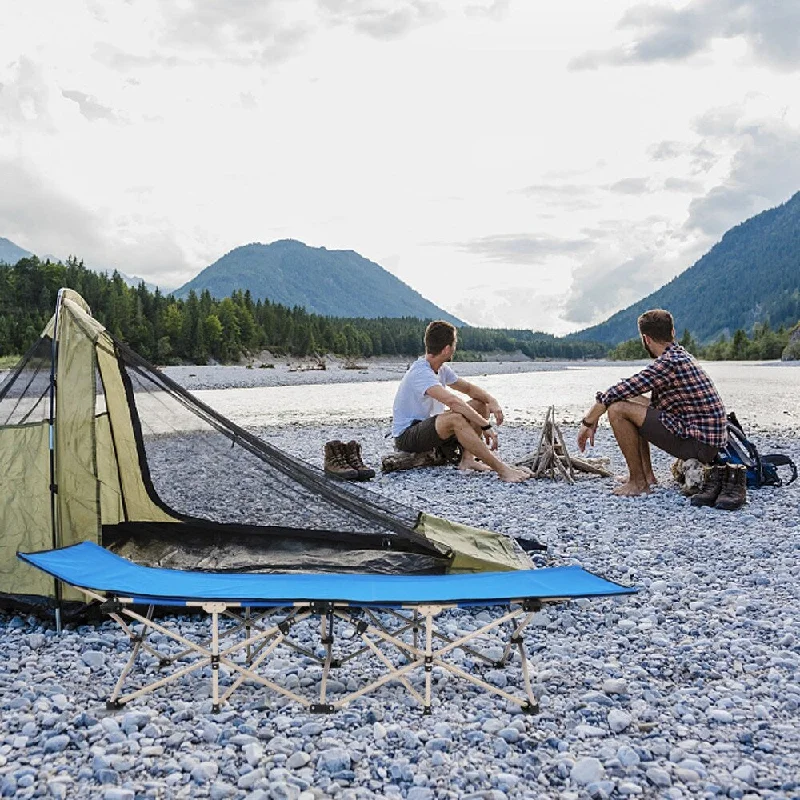 Polyester - foam mattresses for budget - friendly optionsOutdoor Foldable Camping Ten-foot Bed Blue Polyester - foam mattresses for budget - friendly optionsOutdoor Foldable Camping Ten-foot Bed Blue