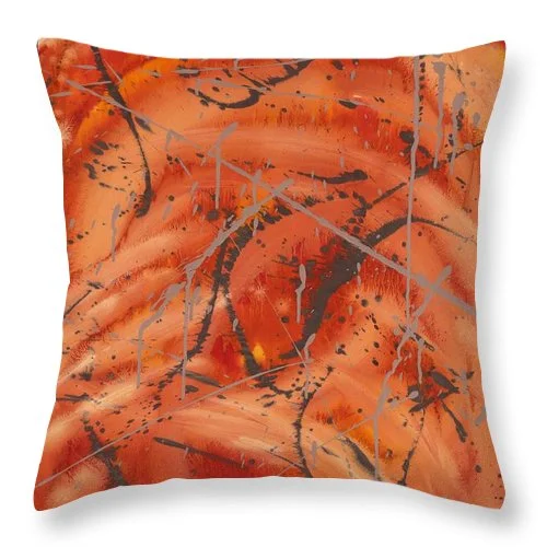 Bolster Pillows for Sofa DecorationEarthWise Designs Orange Swirl - Throw Pillow