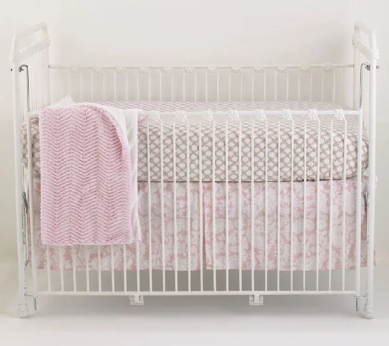 Sheet Sets with Multiple Pillowcase OptionsSweet and Simple Pink Fitted Crib Sheet