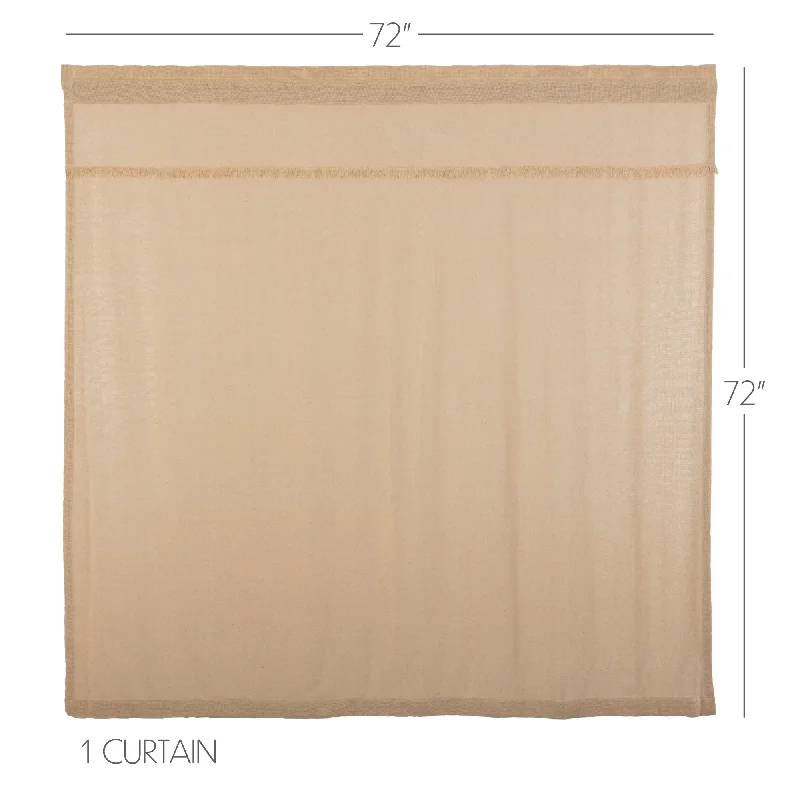 Burlap Vintage Shower Curtain 72x72