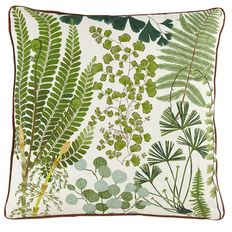 Plush Pillows for a Cozy BedTheo Moss With Cognac Cording Decorative Throw Pillow