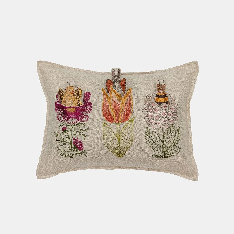 Velvet Pillows for a Touch of EleganceFlower Friends Lumbar Pocket Pillow