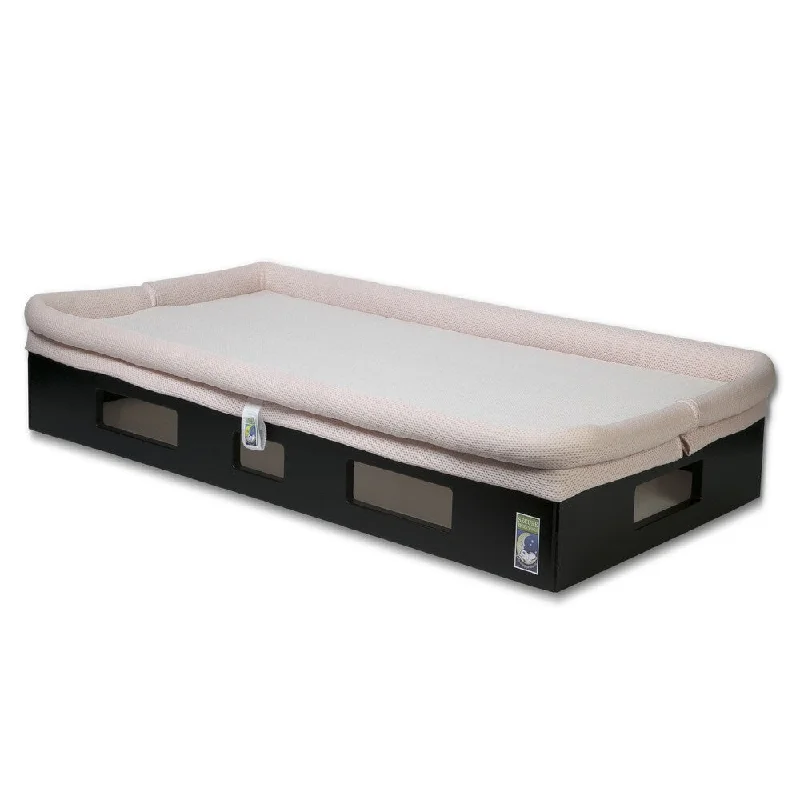Natural latex and organic cotton blend mattressesSafeSleep Breathable Pink Crib Mattress and Espresso Base Natural latex and organic cotton blend mattressesSafeSleep Breathable Pink Crib Mattress and Espresso Base