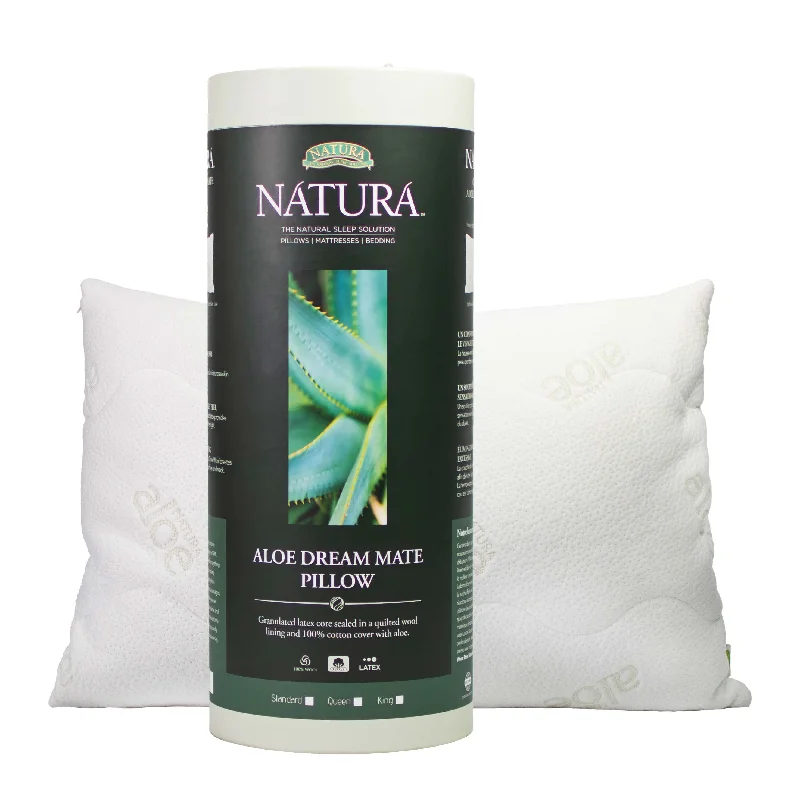 Back Support Pillows for Office ChairsNatura Aloe-Infused Dream Mate Granulated Latex & Wool Pillow