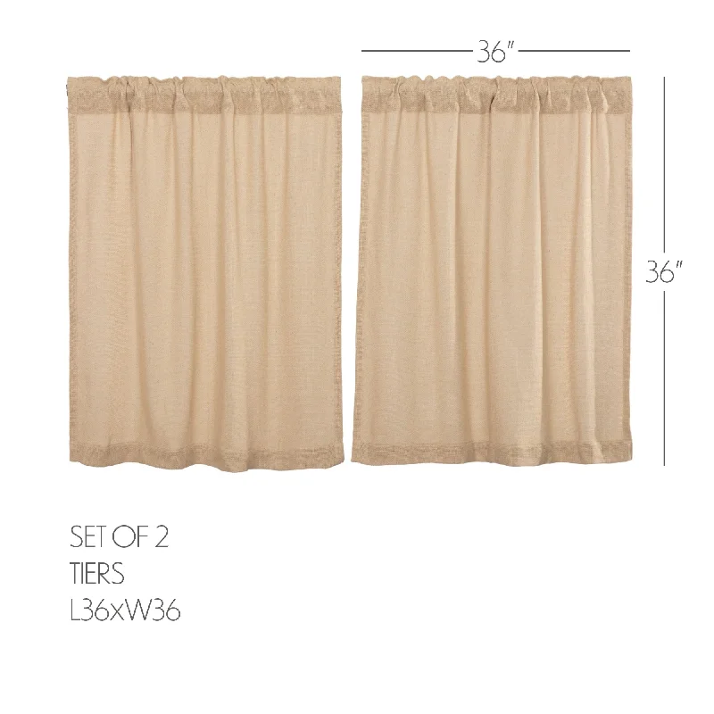Burlap Vintage Tier Set of 2 L36xW36