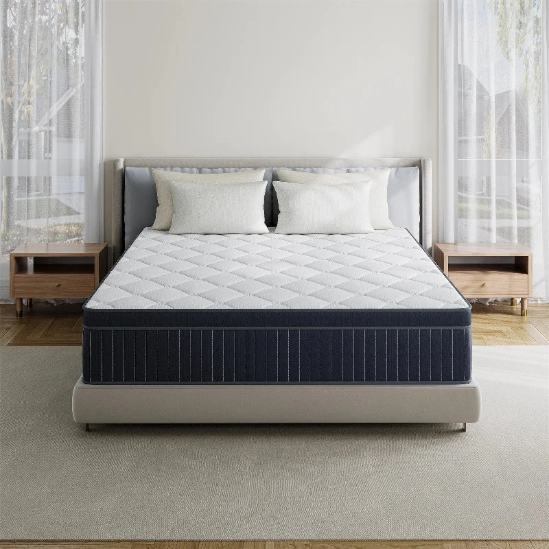 Hybrid mattresses combining foam and innerspring technologyIFLUOUS 12 in. Medium Firm Gel-infused Memory Foam Hybrid Mattress Cooling and Breathable with CertiPUR-US, SGS and OEKO-TEX Hybrid mattresses combining foam and innerspring technologyIFLUOUS 12 in. Medium Firm Gel-infused Memory Foam Hybrid Mattress Cooling and Breathable with CertiPUR-US, SGS and OEKO-TEX