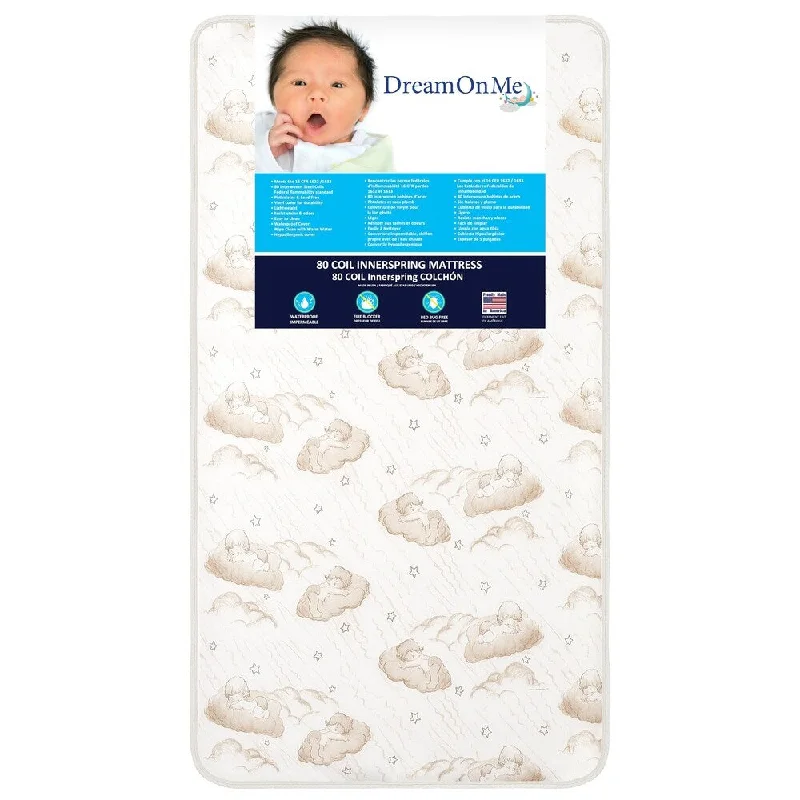 Organic cotton mattresses for a chemical - free sleep surfaceDream On Me 5-inch 80-coil Spring Crib and Toddler Bed Mattress Organic cotton mattresses for a chemical - free sleep surfaceDream On Me 5-inch 80-coil Spring Crib and Toddler Bed Mattress