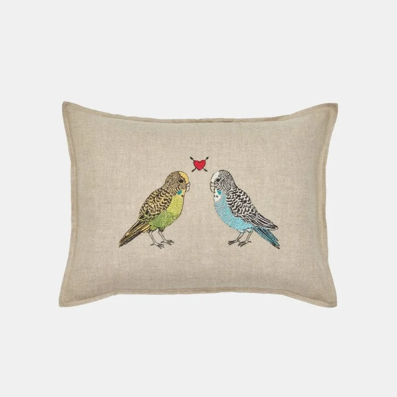 Travel Pillows for Long JourneysParakeet Love Lumbar Pillow