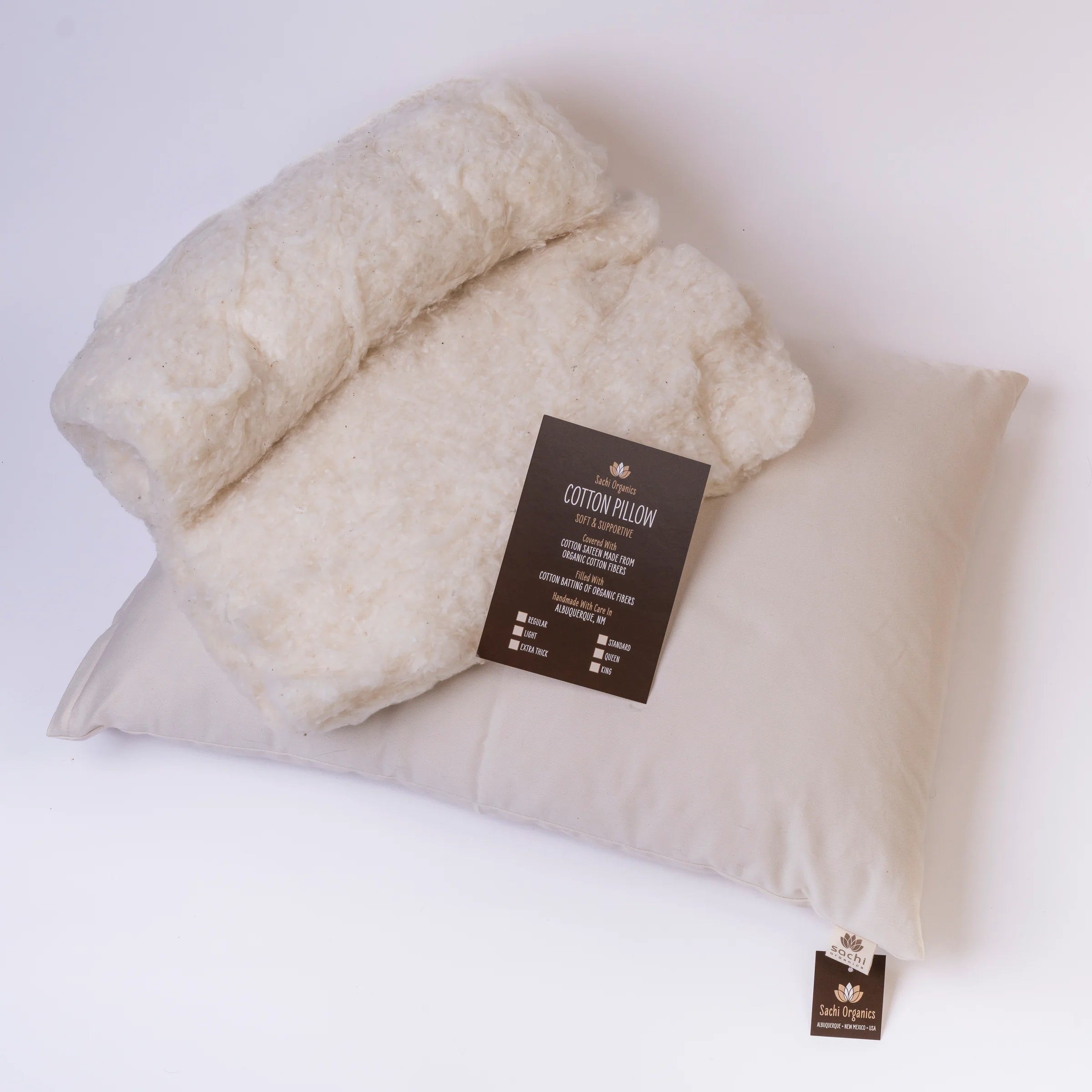 Plush Pillows for a Cozy BedSachi Organics All Cotton Pillow