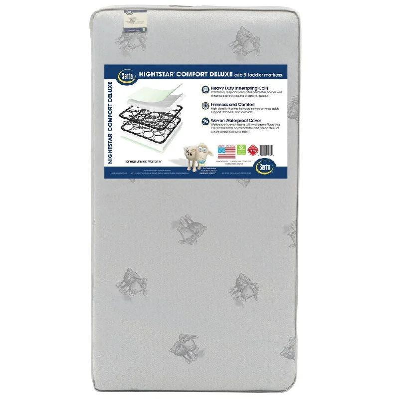 Gel - infused memory foam mattresses for cooler sleepSerta Nightstar Comfort Deluxe Crib and Toddler Mattress Gel - infused memory foam mattresses for cooler sleepSerta Nightstar Comfort Deluxe Crib and Toddler Mattress