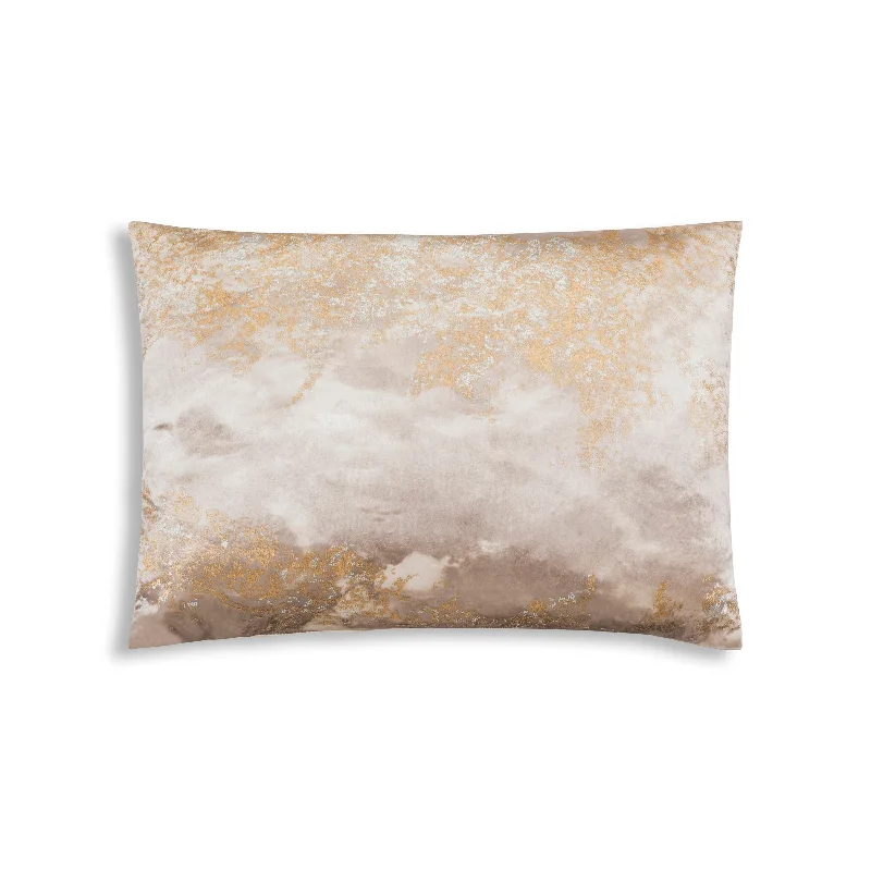 Cotton Pillows for Natural ComfortZen Gold Silver Velvet Pillow