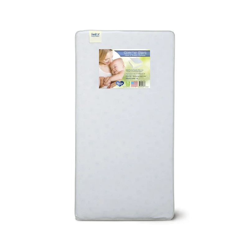Memory foam mattresses for pressure relief and contouringDelta Children Glimmer Stars Crib and Toddler Mattress - Multi Memory foam mattresses for pressure relief and contouringDelta Children Glimmer Stars Crib and Toddler Mattress - Multi