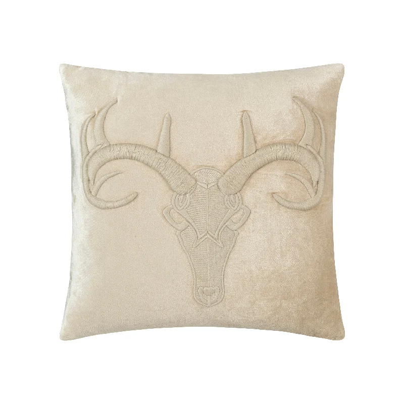 Kids Pillows with Fun DesignsDenver Ivory Longhorn Pillow