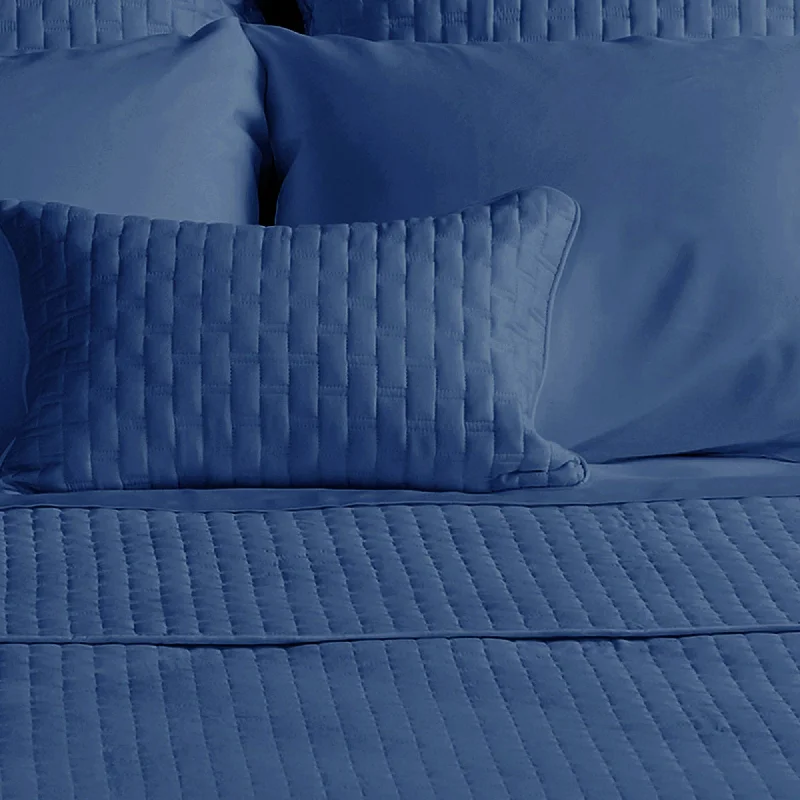 Travel Pillows for Long JourneysBedVoyage Luxury 100% Viscose from Bamboo Quilted Decorative Pillow - Indigo Travel Pillows for Long JourneysBedVoyage Luxury 100% Viscose from Bamboo Quilted Decorative Pillow - Indigo