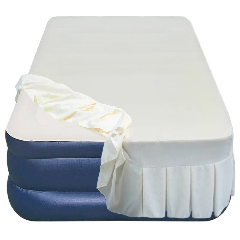Queen - size mattresses for couples and standard bedroomsAirtek Twin Flocked top Airbed with Skirted Sheet Queen - size mattresses for couples and standard bedroomsAirtek Twin Flocked top Airbed with Skirted Sheet