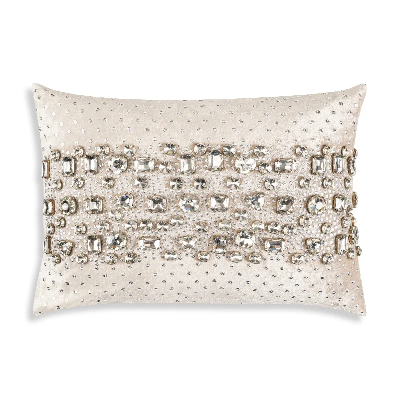 Travel Pillows for Long JourneysSam + Misti Lola Bedazzled Crystal Cashmere Lumbar Pillow