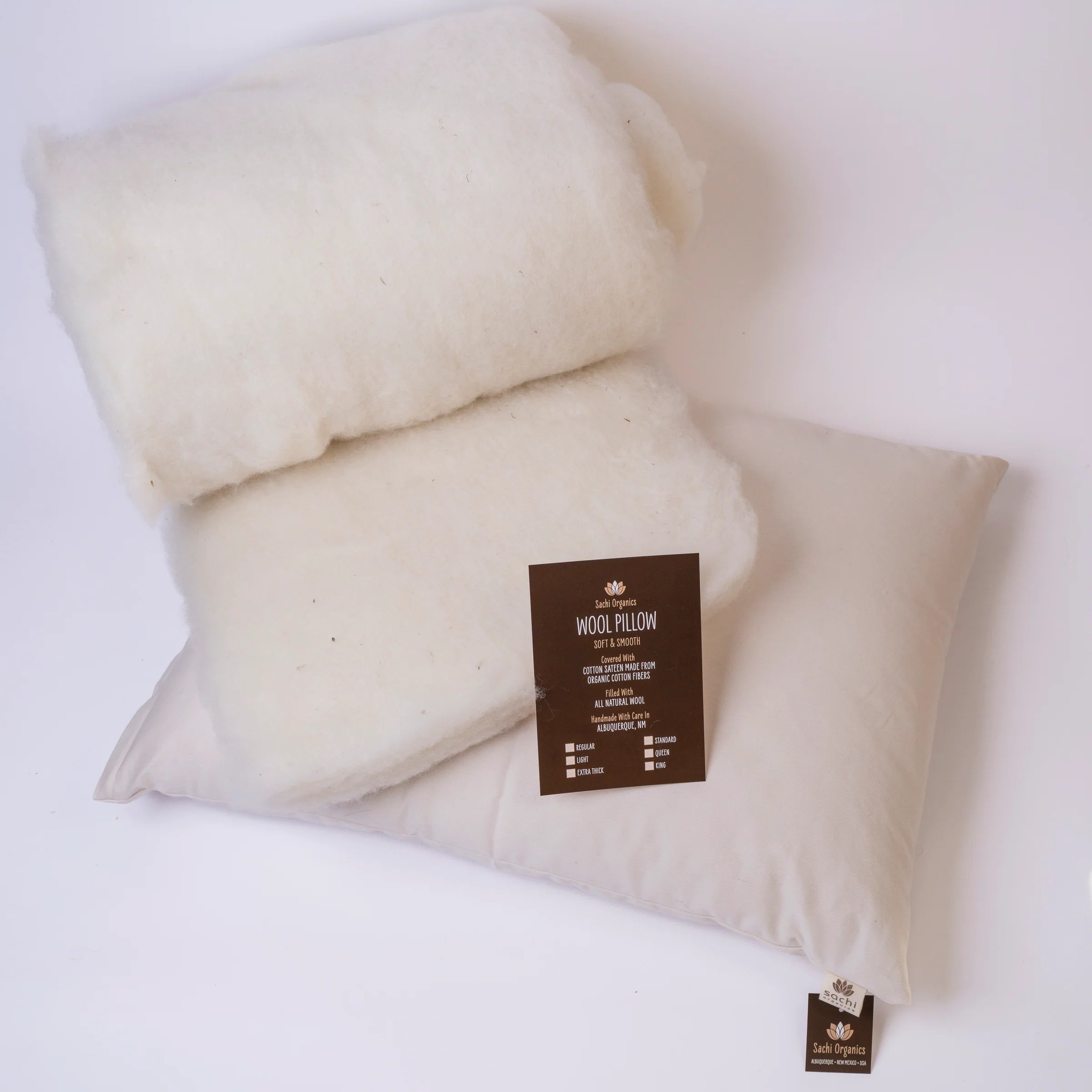 Back Support Pillows for Office ChairsSachi Organics Wool Pillow