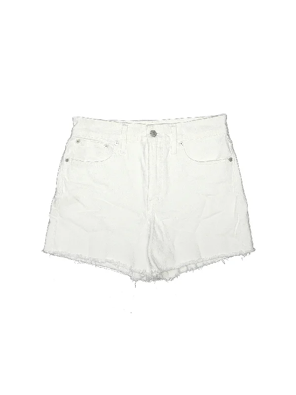 High-Rise Denim Shorts in Light Wash