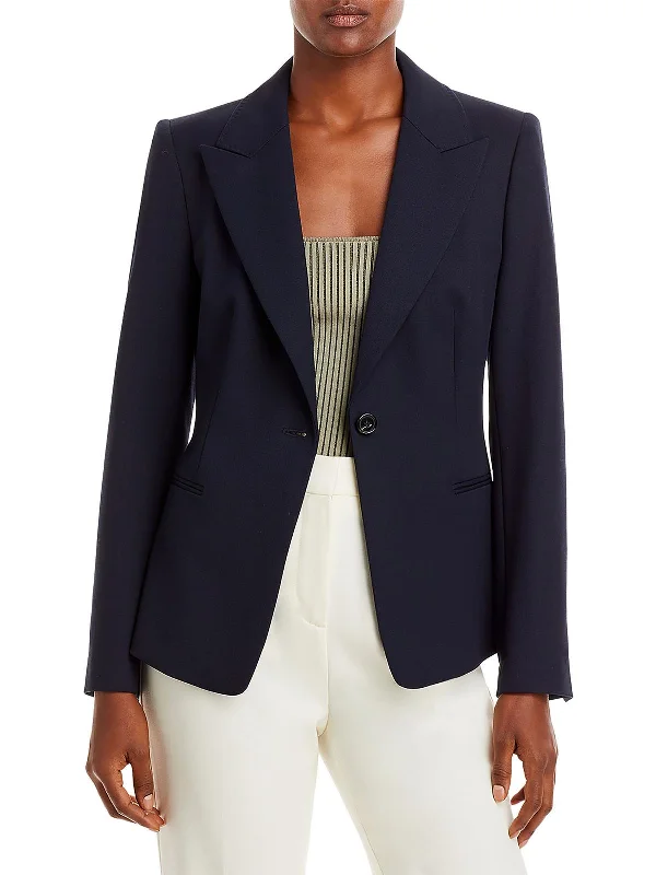 Melinda Womens Office Business One-Button Blazer