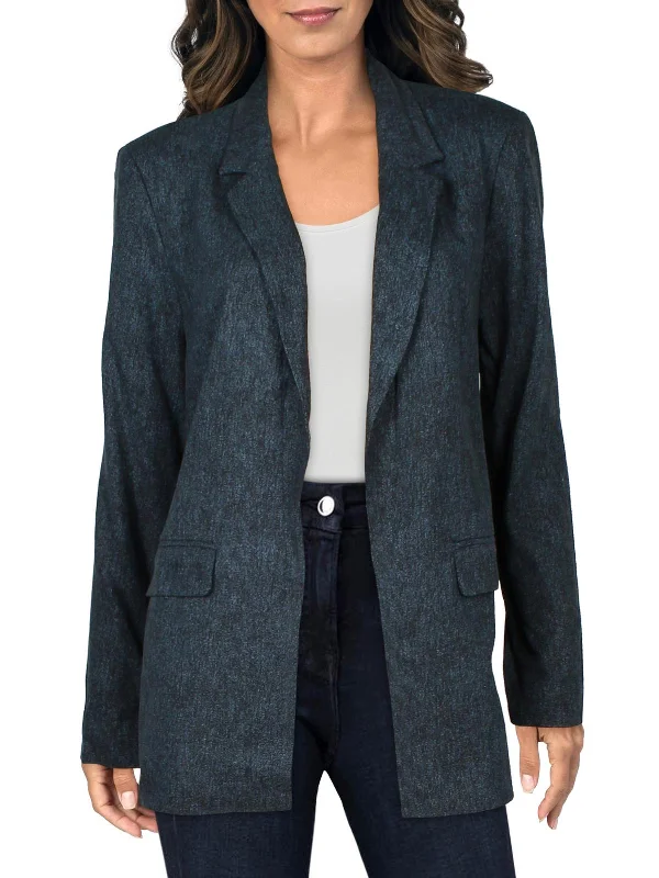 Womens Boyfriend Long Sleeves Open-Front Blazer