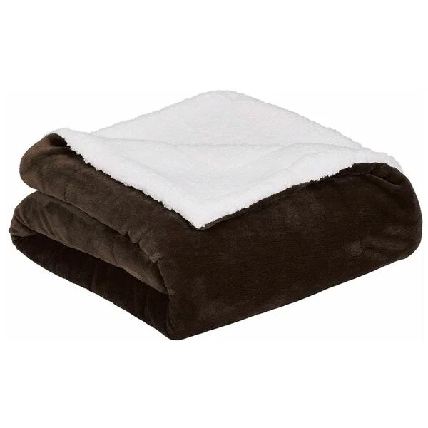 Queen - size blankets for standard - sized bedsChocolate Soft Sherpa Throw Blanket 50" x 60" Queen - size blankets for standard - sized bedsChocolate Soft Sherpa Throw Blanket 50" x 60"