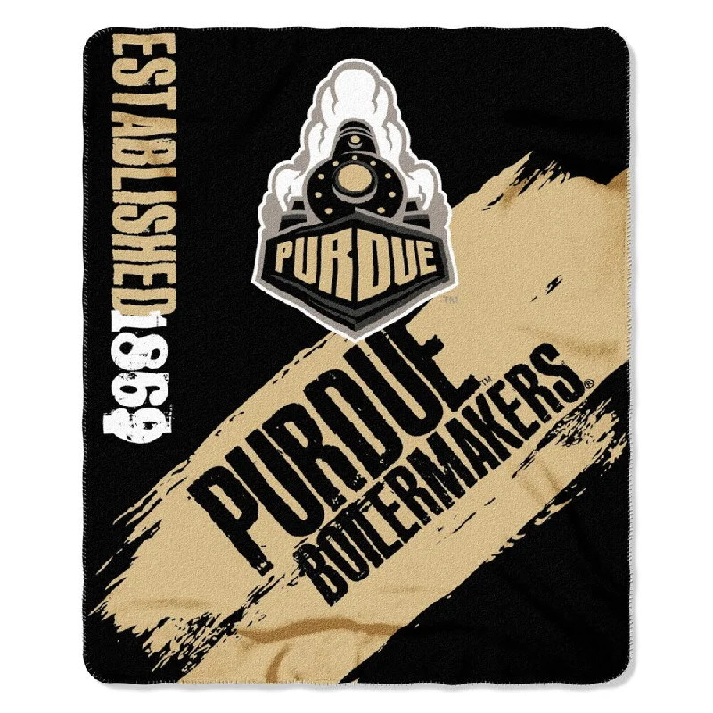 Recycled polyester blankets for an eco - conscious optionCOL 031 Purdue Official Collegiate Painted Fleece Throw Recycled polyester blankets for an eco - conscious optionCOL 031 Purdue Official Collegiate Painted Fleece Throw