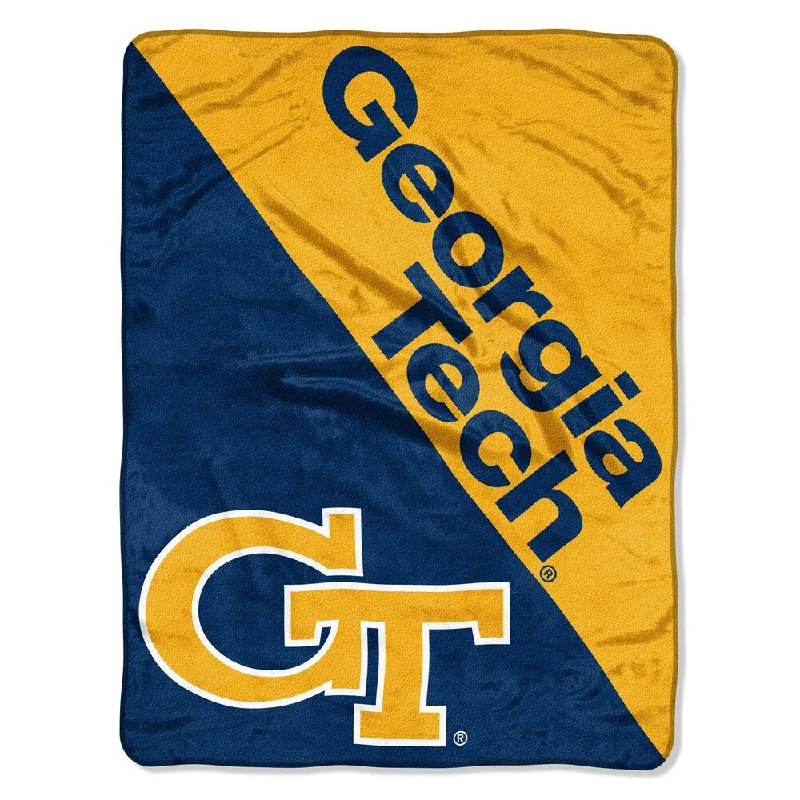 Synthetic fiber blend blankets for a budget - friendly choiceCOL 659 Georgia Tech Halftone Micro Throw