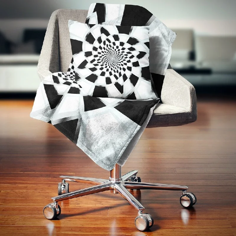 Synthetic fiber blend blankets for a budget - friendly choiceDesignart 'Abstract Spiral Fractal Design' Abstract Throw Blanket Synthetic fiber blend blankets for a budget - friendly choiceDesignart 'Abstract Spiral Fractal Design' Abstract Throw Blanket