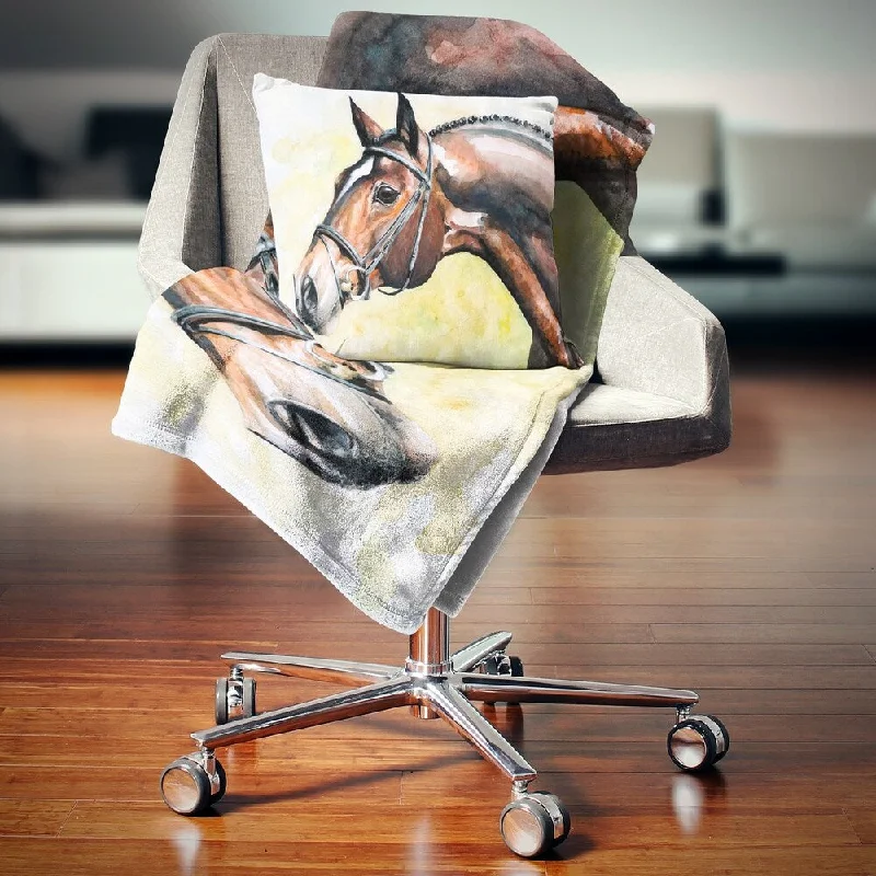 Microfiber blankets that are durable and easy to care forDesignart 'Brown Horse Portrait Painting' Abstract Throw Blanket Microfiber blankets that are durable and easy to care forDesignart 'Brown Horse Portrait Painting' Abstract Throw Blanket