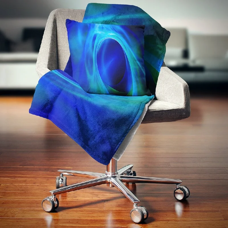 Synthetic fiber blend blankets for a budget - friendly choiceDesignart 'Circled Blue Psychedelic Texture' Abstract Throw Blanket Synthetic fiber blend blankets for a budget - friendly choiceDesignart 'Circled Blue Psychedelic Texture' Abstract Throw Blanket
