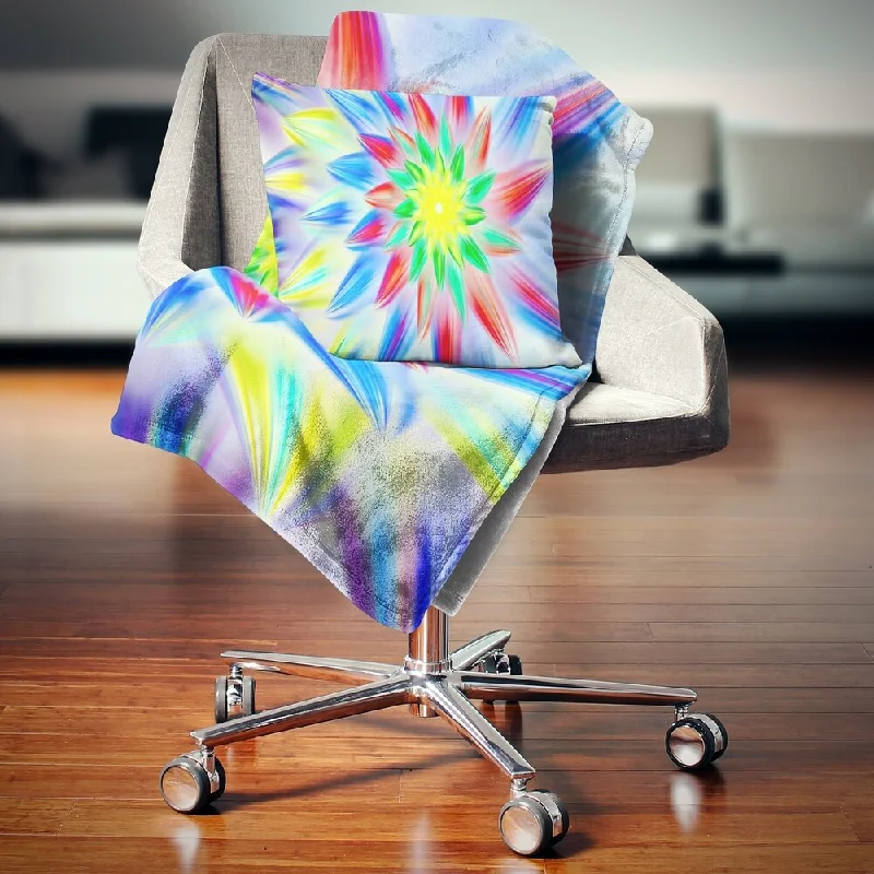 Linen blankets with a rustic and textured lookDesignart 'Dance of Multi Color Petals' Floral Throw Blanket Linen blankets with a rustic and textured lookDesignart 'Dance of Multi Color Petals' Floral Throw Blanket